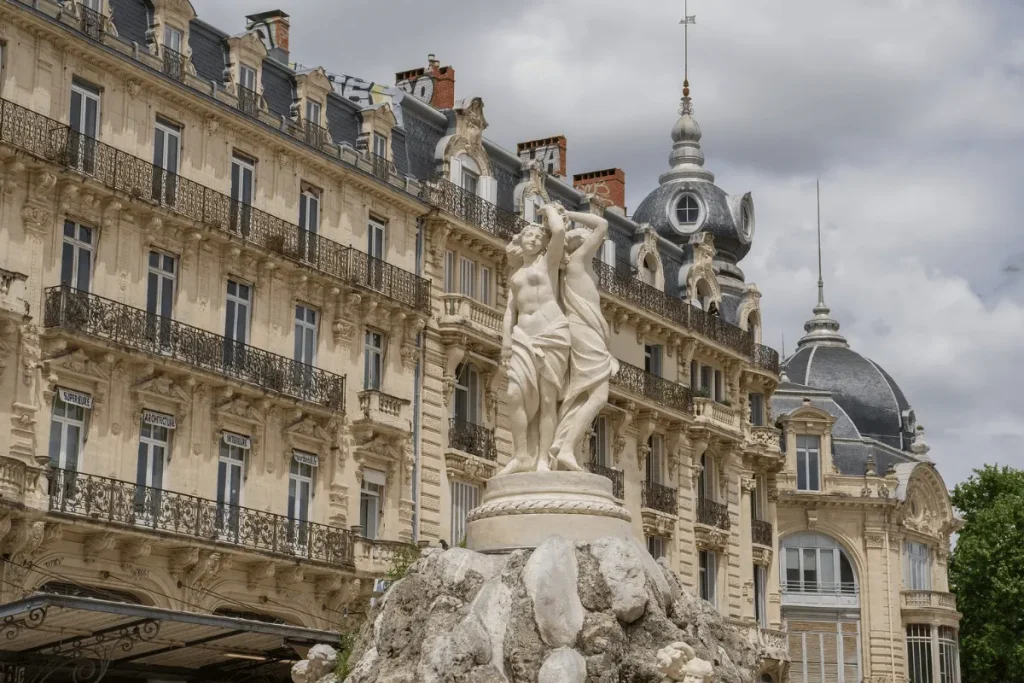 Montpellier historic center France