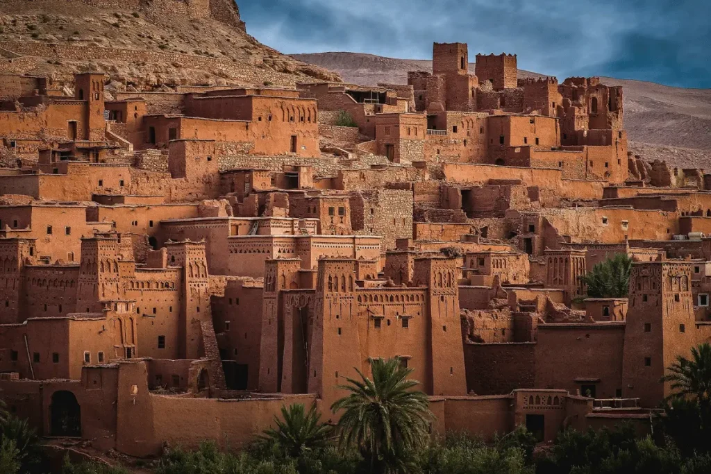 Imlil mountain village surrounded by the High Atlas Mountains in Morocco