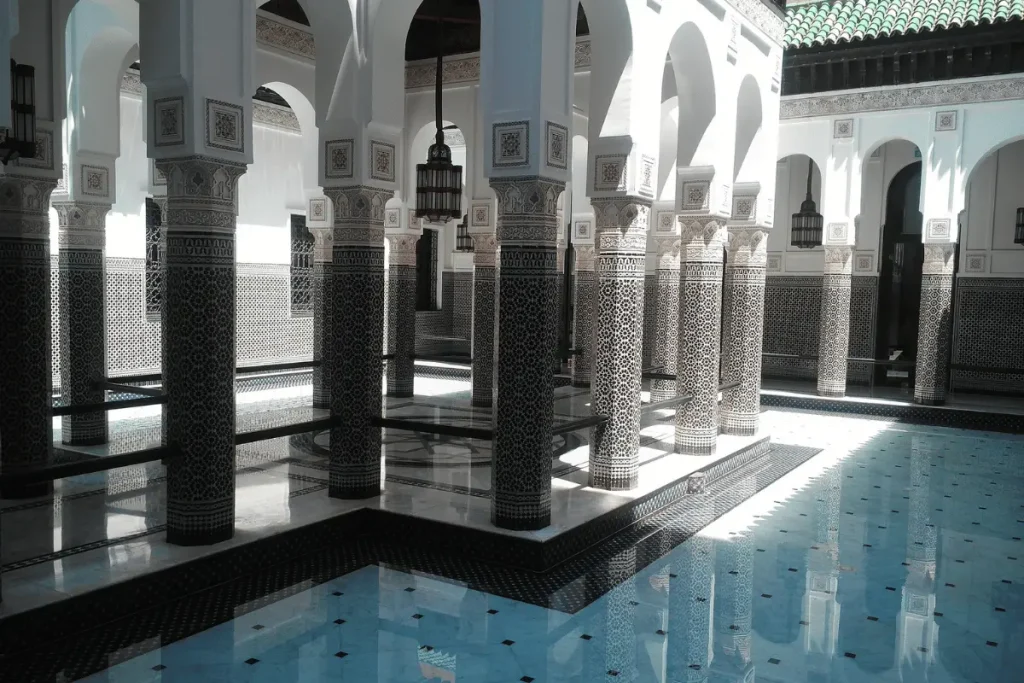 Traditional Riad Courtyard in Marrakech Medina
